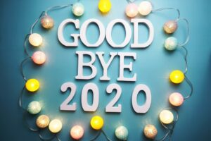 Sign on wall with lights saying "Goodbye 2020"Donate and Make a Difference for 2020